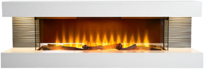エアウォール　2セット Sureflame WM-9332 Electric Wall Fireplace Suite with Downlights