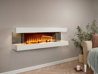 エアウォール　2セット Sureflame WM-9332 XL Electric Wall Fireplace Suite with Downlights