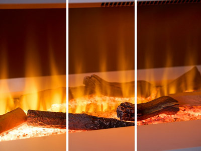 エアウォール　2セット Sureflame WM-9332 XL Electric Wall Fireplace Suite with Downlights