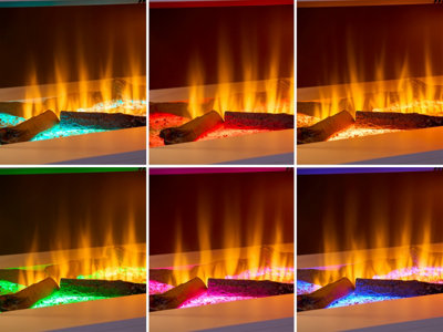 エアウォール　2セット Sureflame WM-9332 XL Electric Wall Fireplace Suite with Downlights