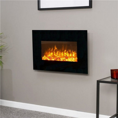 Sureflame WM-9334 Electric Wall Mounted Fire Heater Flame Effect