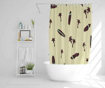 Surf Board & Palm Silhouettes (Shower Curtain) / Default Title Price Comparisons | Compare The Build
