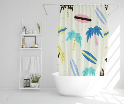 Surf Boards & Palm Trees (Shower Curtain) / Default Title Price Comparisons | Compare The Build