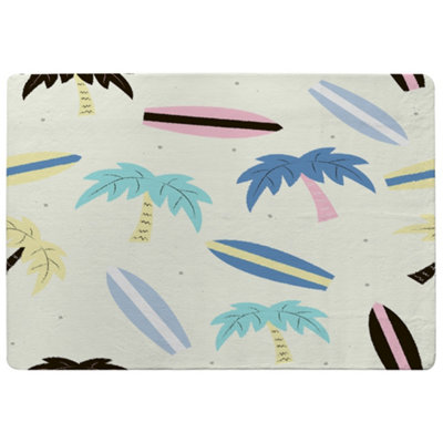 Surf Boards & Palm Trees Special Soft Home Rug