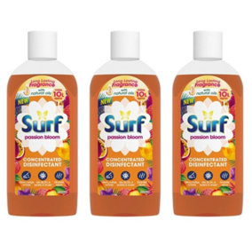 Surf Concentrated Disinfectant Multi-Purpose Cleaner Passion Bloom 240ml - Pack of 3