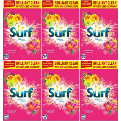 Surf Laundry Powder Tropical Lilly & Ylang-Ylang 45 Washes 2.25KG x 6