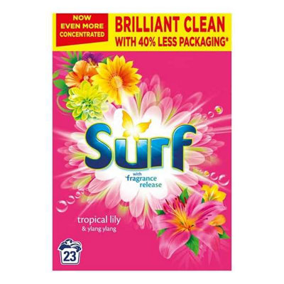 Surf Washing Powder Tropical Lily & Ylang-Ylang 23 Washes - Pack of 3
