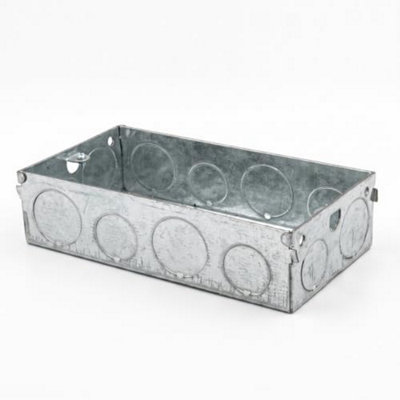 Surface Mount Back Box 35mm, Metal Flush Mount Double Junction Box Wall ...