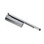 Surface Mounted Slim Door Closer Variable Power Size 2 4 Silver Finish
