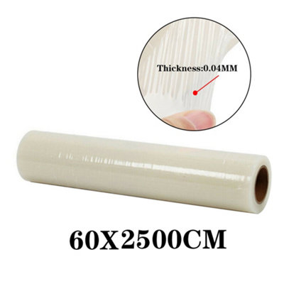 Surface Protection Film Self Adhesive Puncture Resistant Dust Proofing Transparent Carpet Protection Film Roll 60cm x 25m - 6