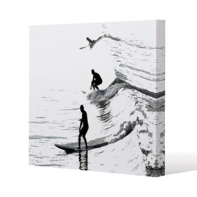 Surfers (Canvas Print) / 101 x 101 x 4cm