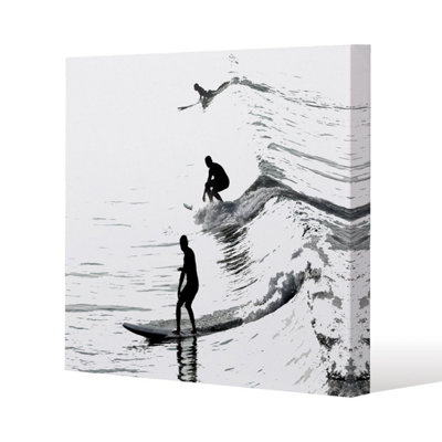 Surfers (Canvas Print) / 90 x 90 x 4cm