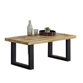 Surrey Coffee Table - Solid Mango Wood/Metal - L60 x W115 x H45 cm