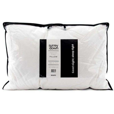 Surrey Down 70% English Duck Down Pillow - suitable for back and front sleepers