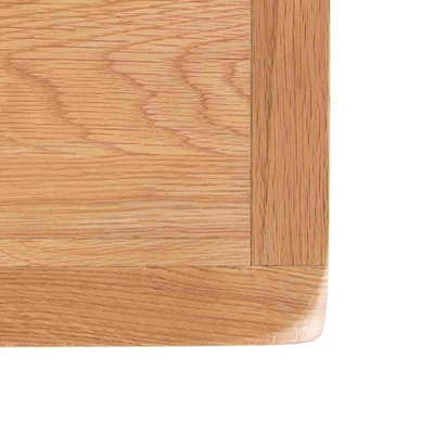 Surrey Oak Bedside Table - Fully Assembled 3 Drawer Cabinet - By Roseland Furniture