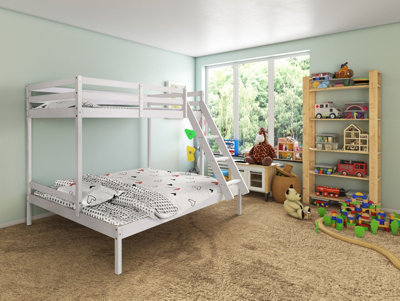 Surrey Triple Sleeper Bunk Bed for Adults or Kids- White