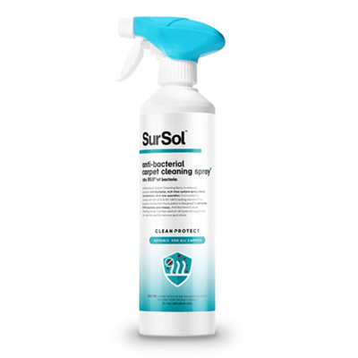 SurSol Anti Bacterial Carpet Cleaning Spray 500Ml Kills germs EN1276 EN14476 DIY at B&Q