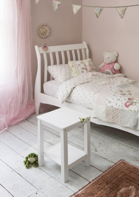 Sussex Bedside Cabinet Side Table in Classic White