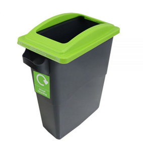 SustainaBin Indoor Recycling Bin - Lime Green - Frame Top - Mixed Recycling - 60 Litres