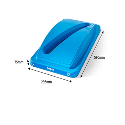 SustainaBin Indoor Recycling Bin - Lime Green - Frame Top - Mixed Recycling - 70 Litres - 3