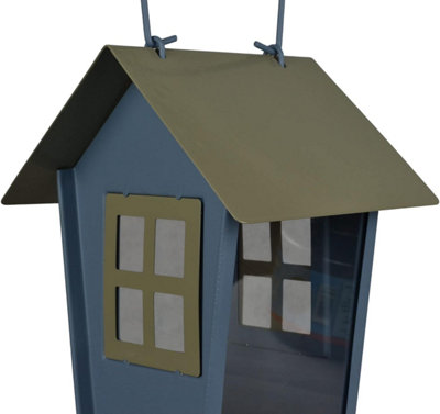Sutherland Bird House Metal Seed Feeder