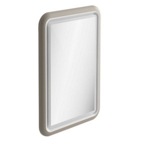 Sutton Grey Border LED Illuminated Bathroom Mirror (W)550mm (H)800mm