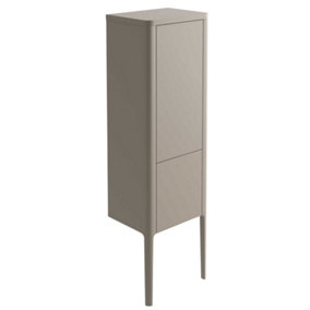 Sutton Grey Floor Standing Tall Bathroom Storage Cabinet (H)1510mm (W)430mm