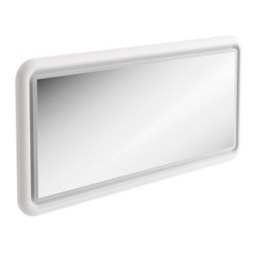 Sutton White Border LED Illuminated Bathroom Mirror (W)980mm (H)650mm