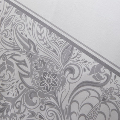 Suzani Hand Drawn Panel Print Cotton Sateen Duvet Cover Set