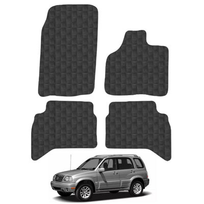 Suzuki Grand Vitara 1998-2006 Car Floor Mats Rubber Tailored Fit 4pcs Set Black