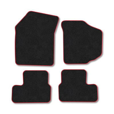Suzuki Splash (2008-2014) Premium Car Mats Tufted-Pile Carpet Red Trim ...