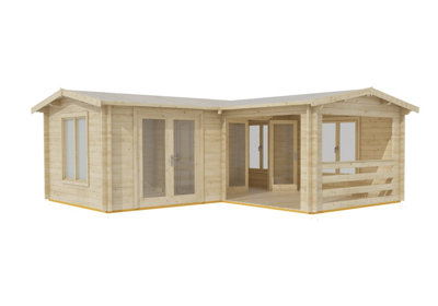 Suzy 18Gx18 44mm Log Cabin with inside and outside areas