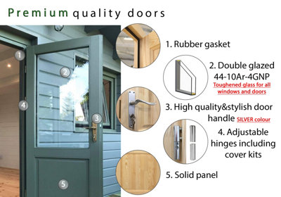 Suzy 18Gx18 44mm Log Cabin with inside and outside areas - 8