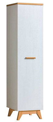 Sven SV2 Slim Hinged Wardrobe - Compact Storage in Anderson Pine, H1850mm W450mm D520mm