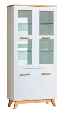 Sven SV3 Display Cabinet - Modern Elegance in Anderson Pine, H1850mm W850mm D400mm