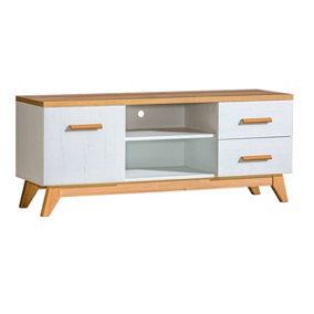 Sven SV5 TV Cabinet - Contemporary Storage in Anderson Pine, H552mm W1350mm D400mm