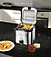 Swan 1.5 litre Stainless Steel Fryer with Viewing Window, Easy Clean and Adjustable Temperature Control - 900 W, Silver SD6060N