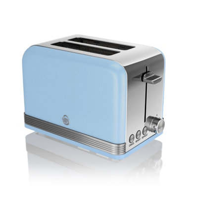 Swan 2 Slice Retro Toaster Blue