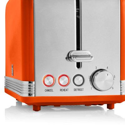 Orange toaster outlet 2 slice