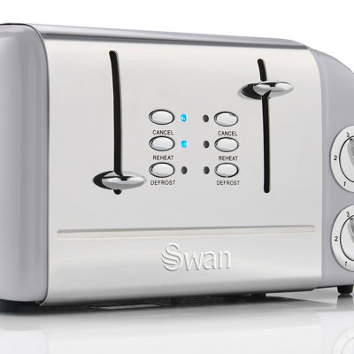 Swan retro toaster outlet grey