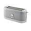 Swan 4 Slice Toaster, Grey, Variable Browning Control and Extra Long Slot: 25mm x 250mm, 1200W-1400W, ST10091GRYN