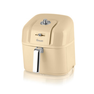 Swan 6L Retro Manual Air Fryer Cream