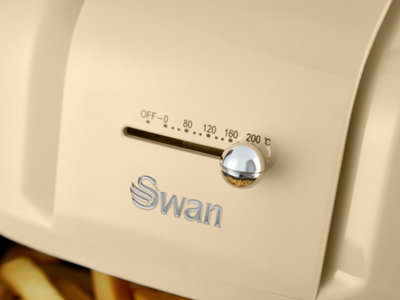 Swan 6L Retro Manual Air Fryer Cream