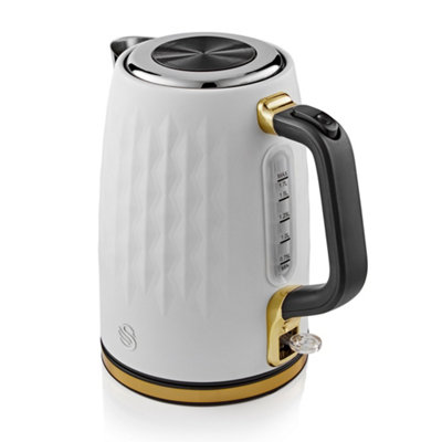 White and sales gold kettle