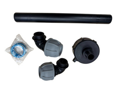 Swan Neck IBC Tank Riser Kit 30cm Tap Extension, Fits 2