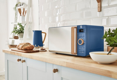 Swan nordic store microwave blue