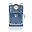 Swan Nordic Espresso Machine, Blue, 15 Bars of Pressure, Milk Frother, 1.2L Tank, Scandi Style, SK22110BLUN