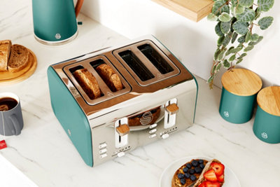 Swan nordic green kettle store and toaster