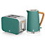 Swan Nordic Pine Green 1.7 Litre Cordless Kettle and 2 Slice Toaster