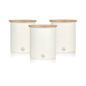 Swan Nordic Set of 3 Canisters White